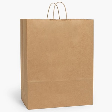 Nashville Wraps Natural Brown Kraft Shopping Bags, Queen 16x6x19in, 25PK MP4KR