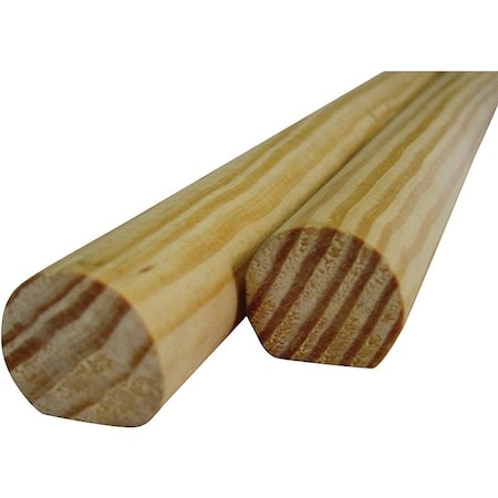 Alexandria Moulding Hand Rail Moulding, 96 in L, 112 in W, Pine Wood 0W231-20096C1