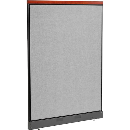 Global Industrial Interion Deluxe Office Partition Panel with Pass Thru Cable, 48-1/4"W x 65-1/2"H, Gray 277559PGY