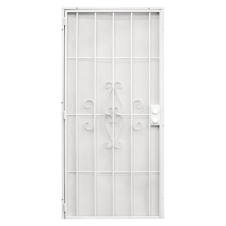 Precision Regal Series Door Screen, 80 in L, 36 in W, Steel, White 3818WH3068