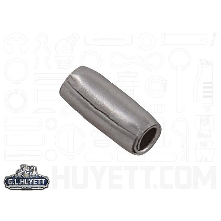 Huyett Coiled Spring Pin, Standard Duty, 302/304 Stainless Steel, 0.100 in Dia x 0.125 in Length SPC3P-052-0125