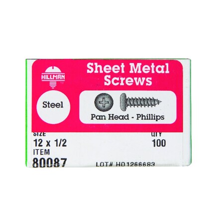 Hillman Zinc Steel Pan Head 80087
