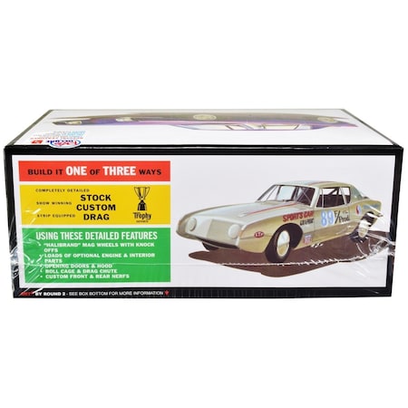 Amt 1312 3-in-1 Skill 2 Model Kit - 1 by 25 Scale Model Car for 1963 Studebaker Avanti AMT1312