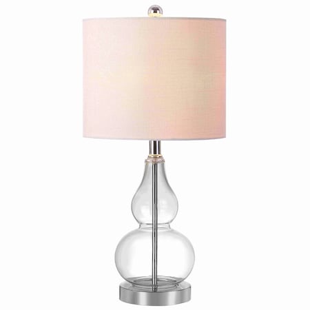Jonathan Y Anya 20.5" Mini Glass LED Table Lamp, Clear JYL1028E