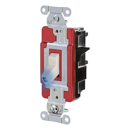 Hubbell WallSwitch, 1hp, Toggle, 20A, LightAlmond HBL1223STILLA