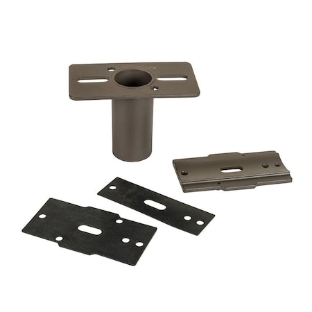 Keystone Pole Mount Tenon, Single 2 3/8", Side Mount for Round Pole, Bronze KT-PMST-R-S