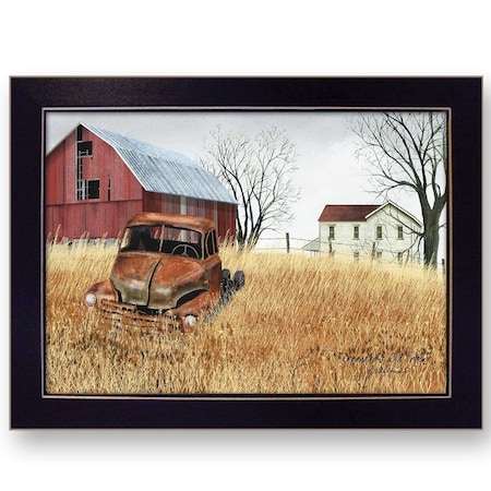 Homeroots Granddads Old Truck 5 Black Framed Print Wall Art 415234