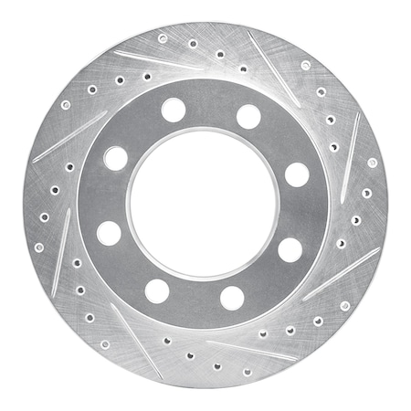 Dynamic Friction Co DFC Brake Rotor - Drilled and Slotted - Silver 631-40072R