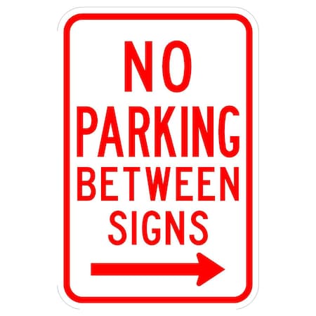 Sign Solutions Usa Parking Sign, 12 in W, Aluminum Sign, White DCS12DWT1218CUS00211