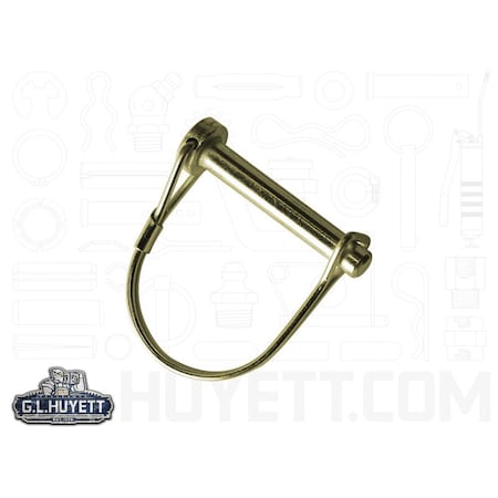 Huyett Snap & Lock Pin, RH, 2-Wire, Zn Yelw Low Carbon Steel, .375 Dia x 1.5 L x 1.75 Shk L SNAPY-375-1500R