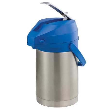 Service Ideas Color Me SVAC, Vacuum Insulated Airpot, Stainless Vacuum, 2.2 Liter, Brushed CTAL22BLU