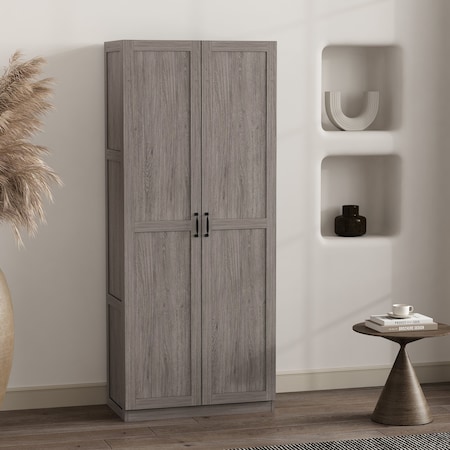 Manhattan Comfort Cornelia Storage Closet 1.0 in Grey 2BC-GY