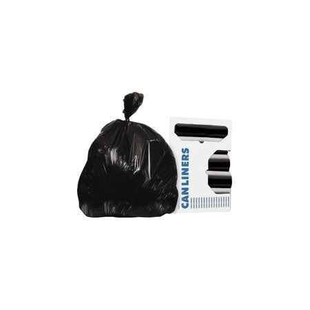 Heritage Bag AccuFit 1.3mil Black Can Liners, 55 gal/75 lb Capacity, 53in L x 40in W x 1.30 mil (33, 20PK H8053PKR01