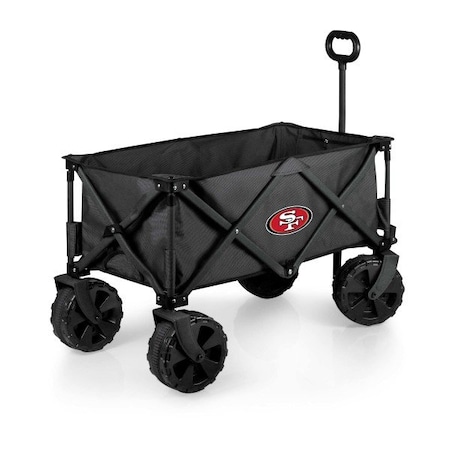 Picnic Time Family Of Brands NFL San Francisco 49ers - Adventure Wagon Elite All-Terrain Portable Utility Wagon 741-85-679-274-2