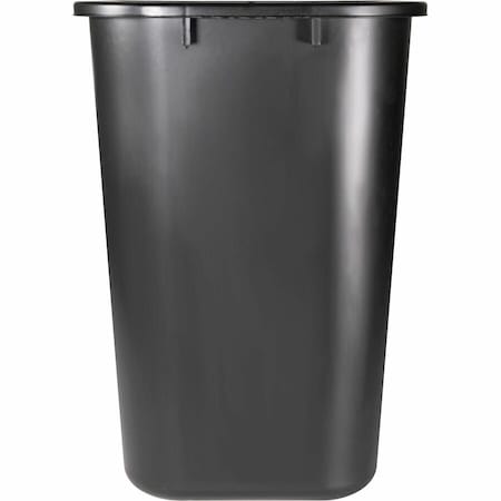 Sparco 7 gal Rectangular Indoor Plastic Can, Black, Polyethylene, 14.5 in, 24 PK SPR02160CT