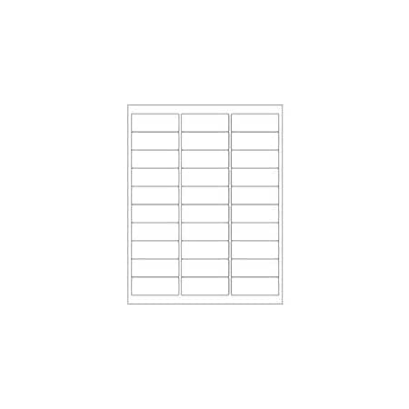 Bubblefast 2 5/8 x 1'' White Rectangle Laser Labels-30 Labels per Sheet BFLL113