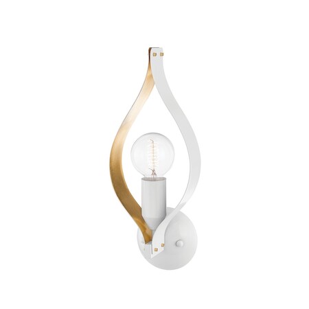 Mitzi Nala 1 Light Wall Sconce 4.5 In. Soft White/Gold Leaf H658101-SWH/GL