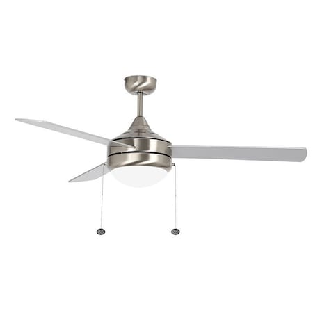 Westgate 52in 3-BLADE CEILING FAN AND LIGHT 3CCT 19W INTEG. LED PULL CH. BN AND ROSEWOOD/SILV BLADES, 20W WFL-112-PC-3B-52-MCT-BN-RWS