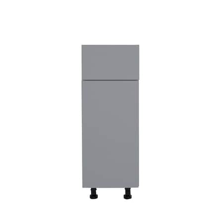 Cambridge Radiance 18 in. W x 24 in. D x 34.50 in. H Ready to Assemble Slab Base Kitchen Cabinet Matte Grey SA-B18-MG-KIT