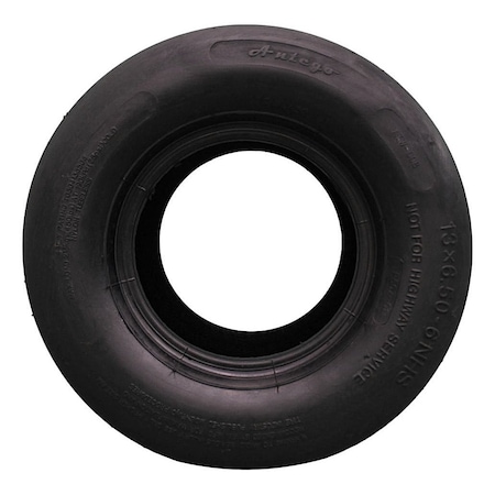 Antego 13 x 6.5-6 in Lawn Mower Tire, 4 Ply, Black, 2 PK T0804136506