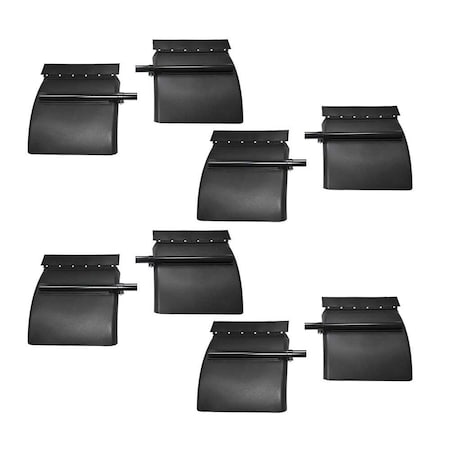 Mytee Products Black Poly Quarter Fender for Semi Truck Set 24in x 24in Mounting Kit Included, 4PK PQF-S-2424x4