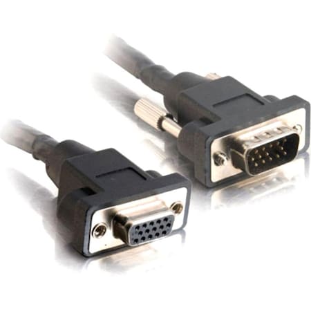 C2G 3ft Panel-Mount HD15 SXGA M/F Monitor Extension Cable - HD-15 Male - HD-15 Female - 3ft - Black 52094