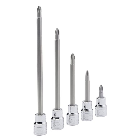 Genius Tools 1/2in Dr. No.2 Philips Bit Socket 150mmL 408+1602