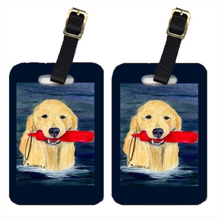 Carolines Treasures Golden Retriever Luggage Tag - Pair 2, 4 x 2.75 In. CA74277