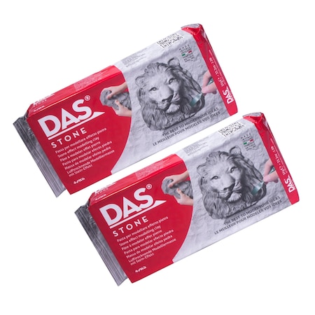 Das Modeling Clay Air Hardening, Stone, 2.2lb, 2PK F348200