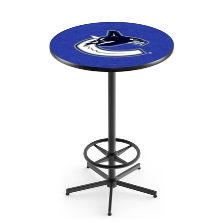 Holland Bar Stool Co 42" Black Vancouver Canucks Pub Table L216B4236VanCan