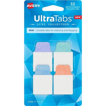 Avery Mini Ultra Tabs, 1" x 1.5", PK32 74149