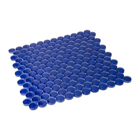 Apollo Tile Cobalt Blue 12 in x 12 in Glass Glossy Floor and Wall Mosaic Tile 5 sqft/case, 5PK APLPN88012A
