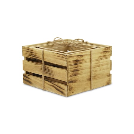 Homeroots Set of Three Brown Solid Wood Crate, 3PK 487680
