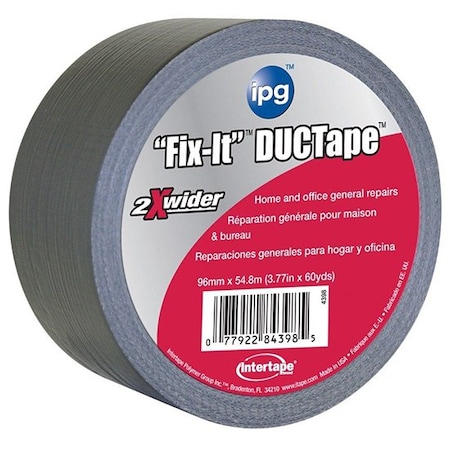 Jobsite 1-Roll of 3.77in x 60 Yds Intertape Silver Fix-It Utility Duct Tape 4398