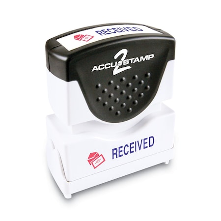 Accu-Stamp2 Stamp, Red/Blue, Received, 1-5/8"x1/2" 035537