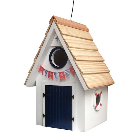 Feedingtime Dockside Cabin Birdhouse - White FE2969170