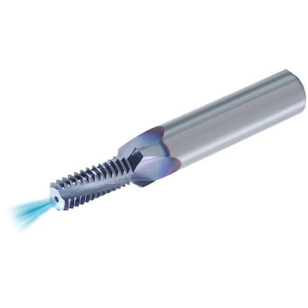 Vardex Thread Mill Solid Carbide HeliCool + Chamfer IN 13 TPI UN, Shank Dia. 5/8 in, Cutting Dia. 0.407 105-80530