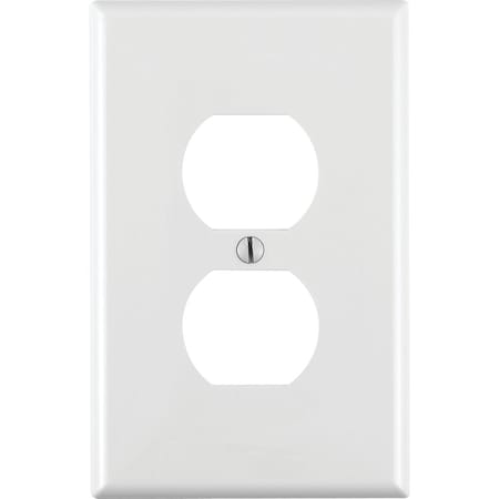 Leviton Mid-Way 1-Gang Thermoplastic Nylon Outlet Wall Plate White R62-00PJ8-00W