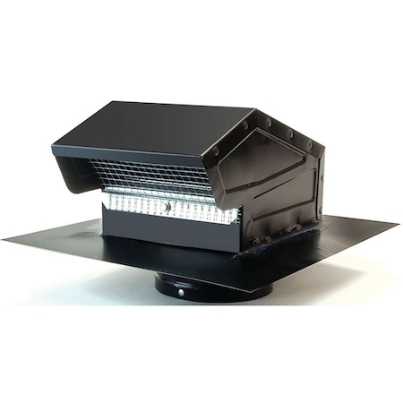 Master Flow Goose Neck Ventilator, Black, Galvanized GNV4BL