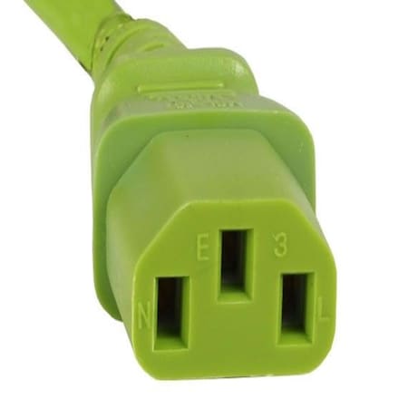 Sanoxy 10ft 18 AWG Computer Power Extension Cord IEC320 C13 to IEC320 C14, Green SNX-CBL-LDR-PW131-4210