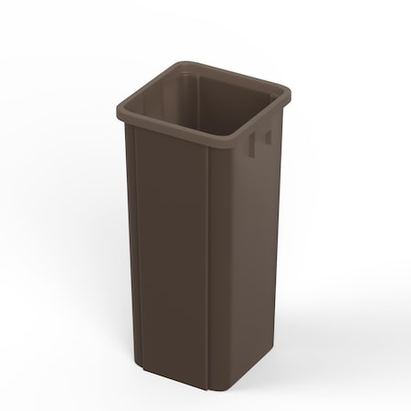 Regal Altair 23 Gallon Square Brown Plastic Trash Can, Vent Channel Design ZR-TC-100-SQ23BR