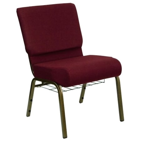 Flash Furniture Hercules Church Chair, 21-1/4 in W 25" L 33" H, Fabric Seat FD-CH0221-4-GV-3169-BAS-GG