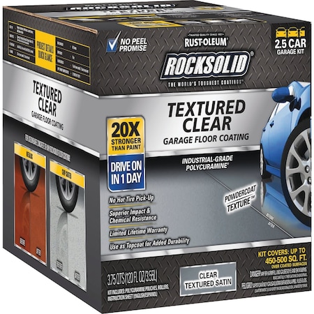 Rust-Oleum RockSolid Textured Topcoat Floor Coating Kit Clear 120 Oz. 317382