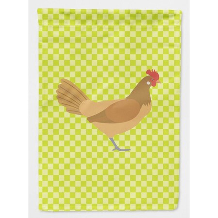 Carolines Treasures Frisian Friesian Chicken Green Flag Garden Size BB7658GF