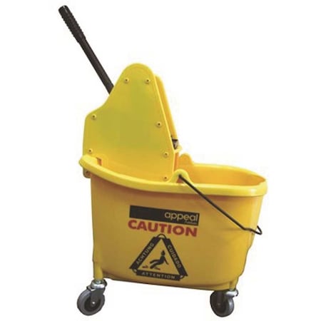 Appeal 35 Qt. Yellow Capacity Down-Press Mop Bucket Combo APP15501