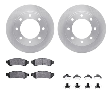 Dynamic Friction Co DFC Brake Rotor- Heavy Duty Brake Pad includes Hardware 6412-54245