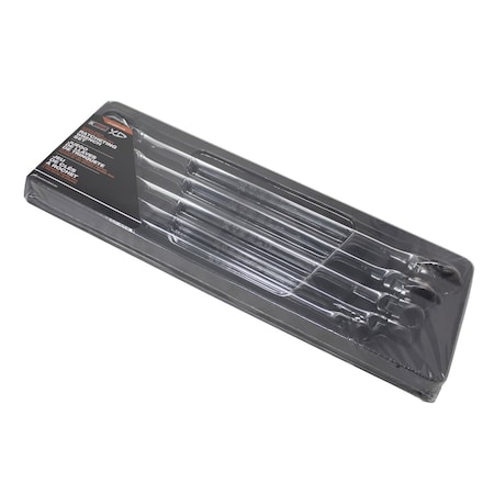 K-Tool International 5Pc Metric 120 Tooth Double Flex Ratcheting Wrench Set 130252000384