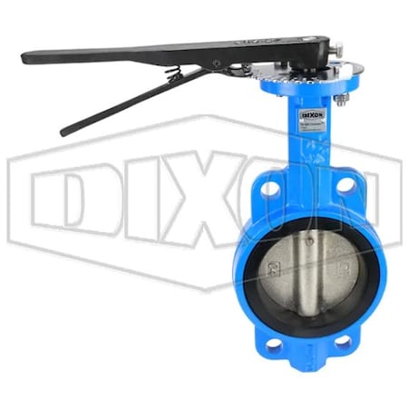 Dixon Wafer Style Butterfly Valve, 4 in Nominal, 150 lb, Ductile Iron Body, Buna-N/EPDM Softgoods IBFVW400E