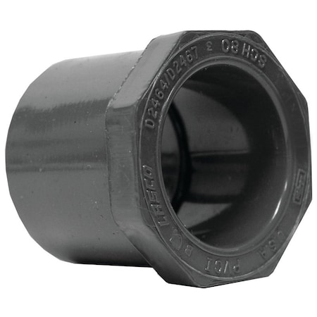 Genova LASCO 837250BC Reducing Bushing, 2 x 114 in, Spigot x Slip, PVC, SCH 80 Schedule 837250-BC