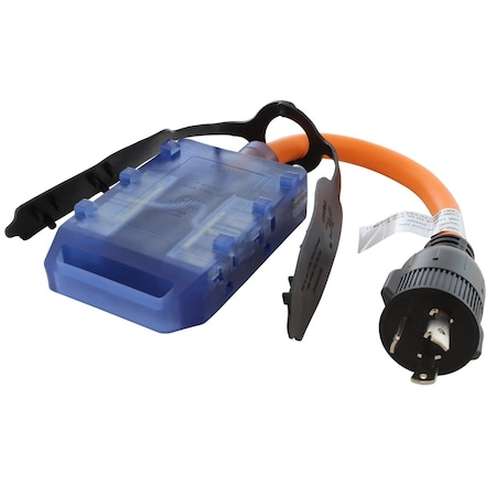 Ac Works Power Strip Cord, STW, 5-15/20R, L5-30P, 1.5 ft., Orange L530CBF520